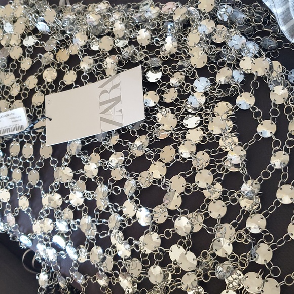 ZARA JEWEL CROP TOP SIZE M - Picture 9 of 10